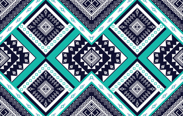 Geometric Indian ethnic pattern. Aztec fabric carpet mandala ornament boho chevron textile decoration wallpaper. Tribal traditional embroidery oriental vector illustrations background.