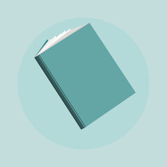 Book blank green cover mockup