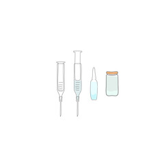 set hand drawn doodle. vector illustrations. set of vaccines