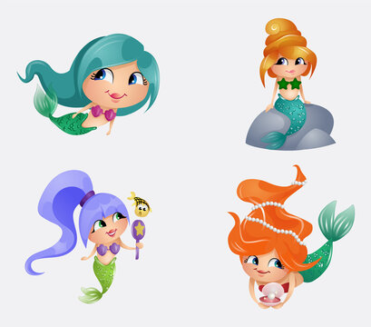 Cute Mermaids Set