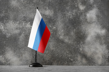 Russian flag on grunge background