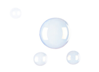 Soap bubbles isolated on white