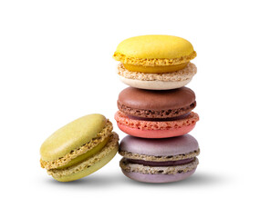 macaroons isolated on white