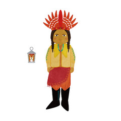 Thanksgiving Indian illustrations of the pioneering era