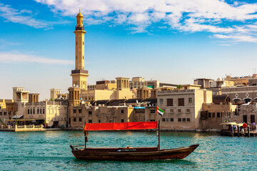 Abra wooden boat in Dubai