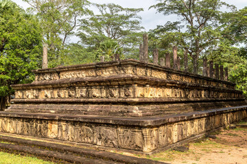 Fototapeta na wymiar Nissanka Malla in Polonnaruwa