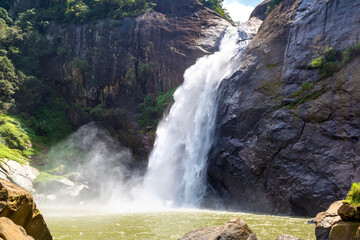 Dunhinda waterfall in Sri Lanka