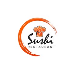 sushi template design logo suitable for resto,hotel and market