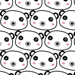 cute bear   pattern  background vector eps.10