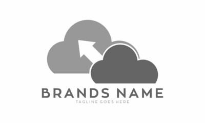 Arrow cloud vector logo