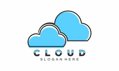 Modern cloud logo design