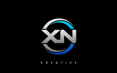 XN Letter Initial Logo Design Template Vector Illustration