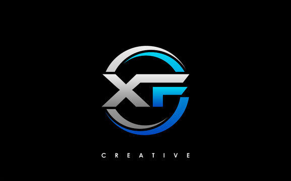 XF Letter Initial Logo Design Template Vector Illustration