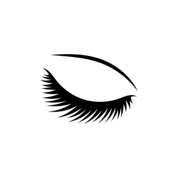 Eyelash icon design template illustration isolated