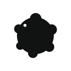 draw a circle with a few small circles on it