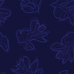 Floral Brush strokes Seamless Pattern Background