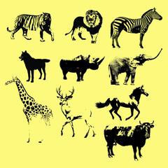 animal black and white vector