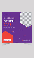 Dental care social media poster Design