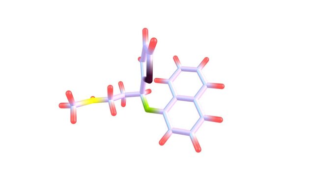 Duloxetine molecule rotating video Full HD