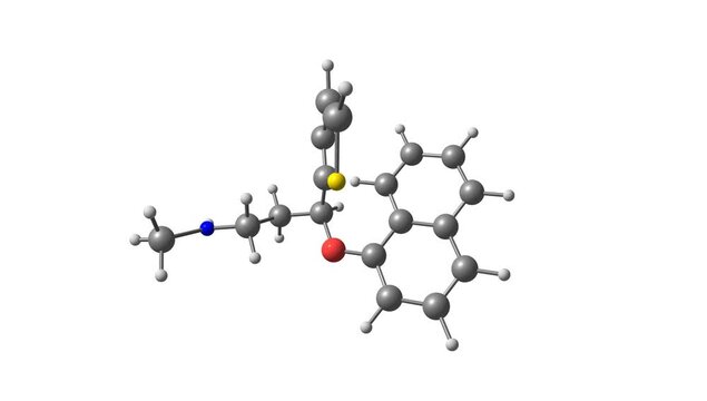 Duloxetine molecule rotating video Full HD