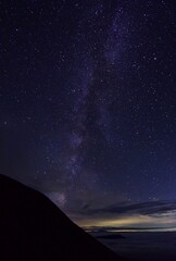 満天の星空　北アルプス立山連峰