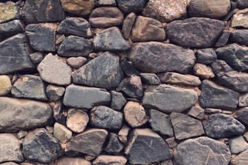 Natural stone wall. Full frame texture.