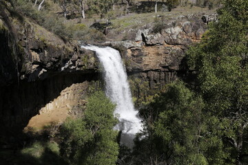 waterfall in the mountains