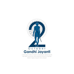 2nd October- gandhi jayanti vector  illustration.