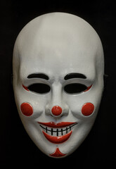 Clown Half Mask Isolated Against Black Background