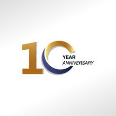10 Year Anniversary Vector Template Design Illustration