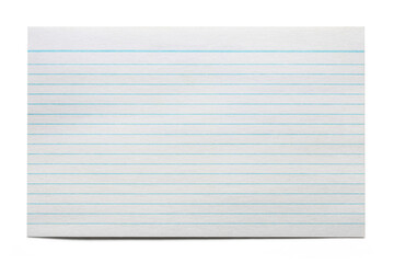 Blank Index Card Isolated on White