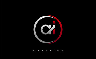 AI Letter Initial Logo Design Template Vector Illustration