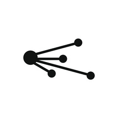 molecule icon vector drawing