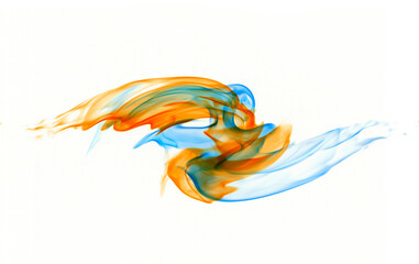 Yin-yang symbol, water and fire