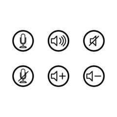 Simple UI Button Icons Set in EPS 10