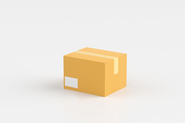 3d rendering transport carton picture