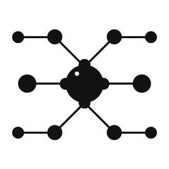 several circles connected by a line to the circle in the middle