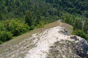 Coast of the Volga River near the town of Zhigulevsk. Zhiguli mountains. Samarskaya Luka.