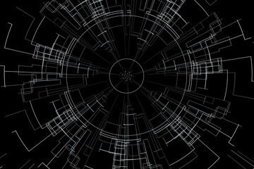 3d rendering different glowing ray of light