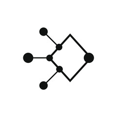 a quadrilateral with a circle and a line on the sides