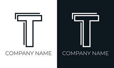 Initial letter t logo vector design template. Creative modern trendy t typography and black colors.