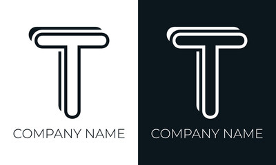 Initial letter t logo vector design template. Creative modern trendy t typography and black colors.