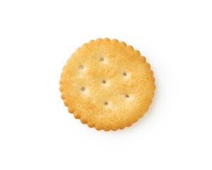 Cracker cookies isolated on white background with clipping path.