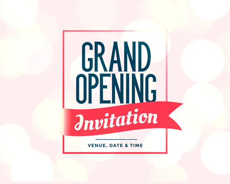 grand opening invitation template with event details