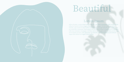 Surreal Faces Continuous line, drawing of set faces and hairstyle, fashion concept, woman beauty minimalist, vector illustration pretty sexy. Contemporary portrait