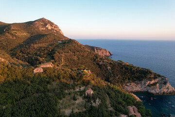 Cala Piccola, province of Grosseto, village and beach near Porto Santo Stefano photographed with...