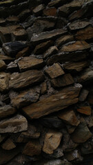 background of embossed stone wall