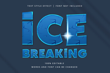 Ice Breaking Editable Text Effect