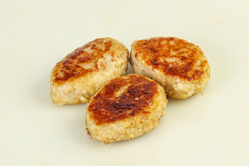 Homemade roasted cutlet minced meat