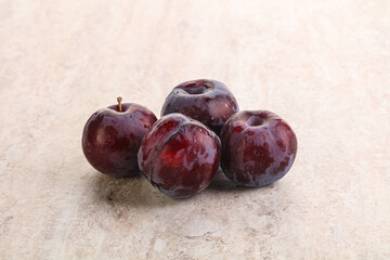 Ripe and sweet purple plum
